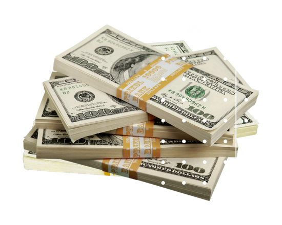 Money in stacks